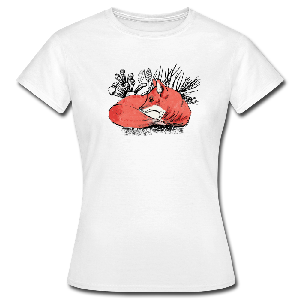 Frauen T-Shirt "Ruhender Fuchs" - Hinter dem Mond