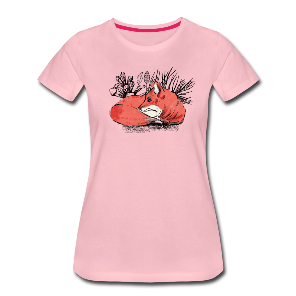 Frauen Premium T-Shirt "Ruhender Fuchs" - Hinter dem Mond