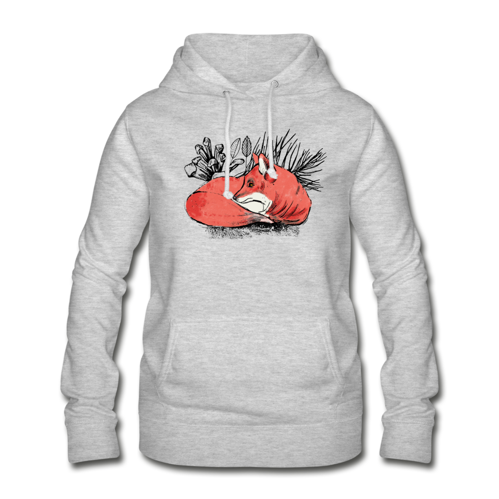 Frauen Hoodie - "Ruhender Fuchs" - Hinter dem Mond