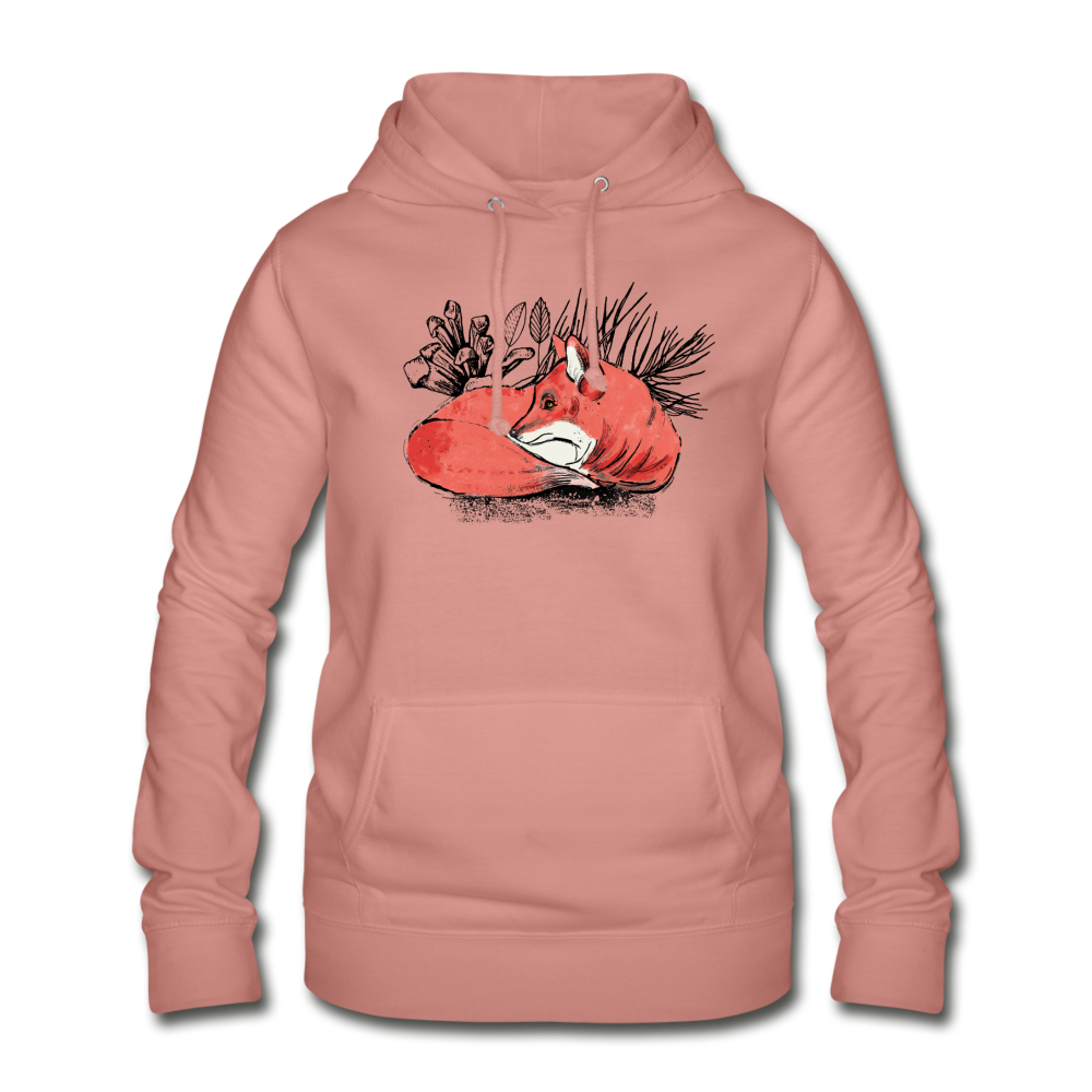 Frauen Hoodie - "Ruhender Fuchs" - Hinter dem Mond