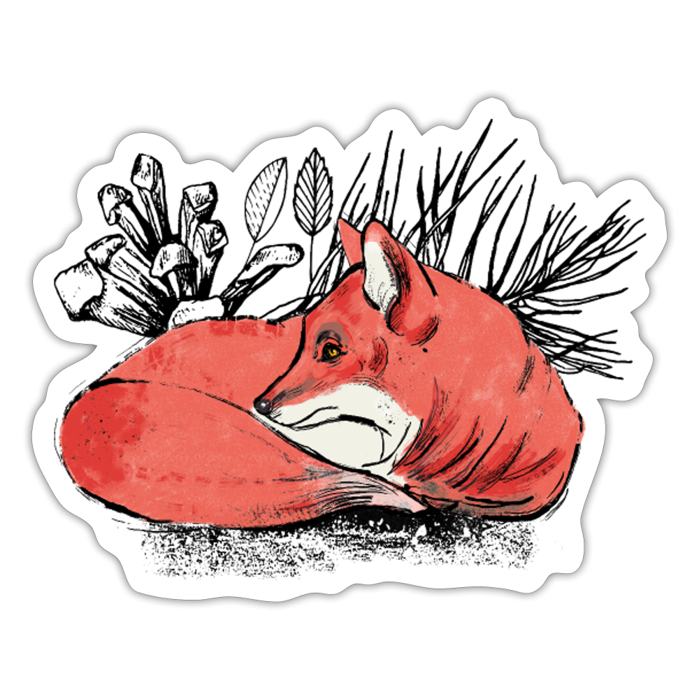 Sticker "Ruhender Fuchs" - Hinter dem Mond