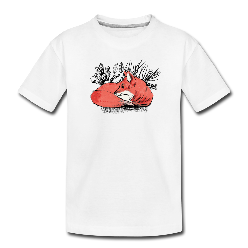 Kinder Premium Bio T-Shirt - "Ruhender Fuchs" - Hinter dem Mond
