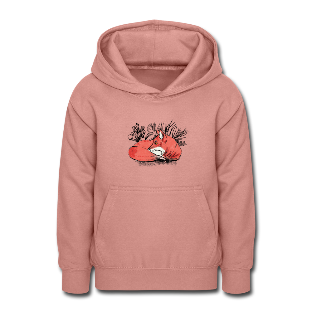 Teenager Hoodie "Ruhender Fuchs" - Hinter dem Mond