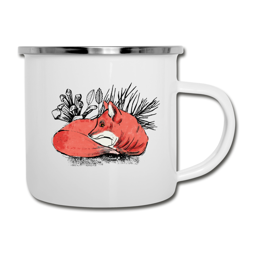 Emaille-Tasse "Ruhender Fuchs" - Hinter dem Mond