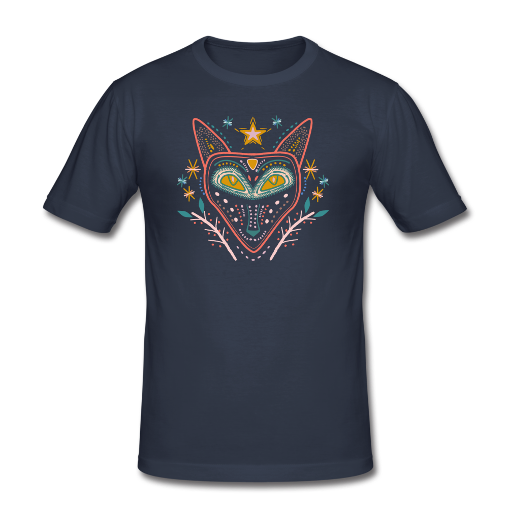 Männer Slim Fit T-Shirt "Nachtfuchs" - Hinter dem Mond