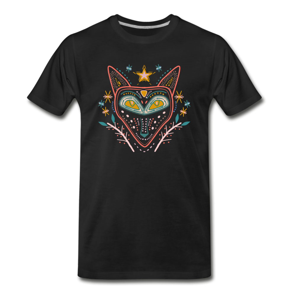 Männer Premium Bio T-Shirt - "Nachtfuchs" - Hinter dem Mond