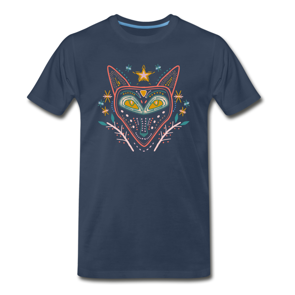 Männer Premium Bio T-Shirt - "Nachtfuchs" - Hinter dem Mond