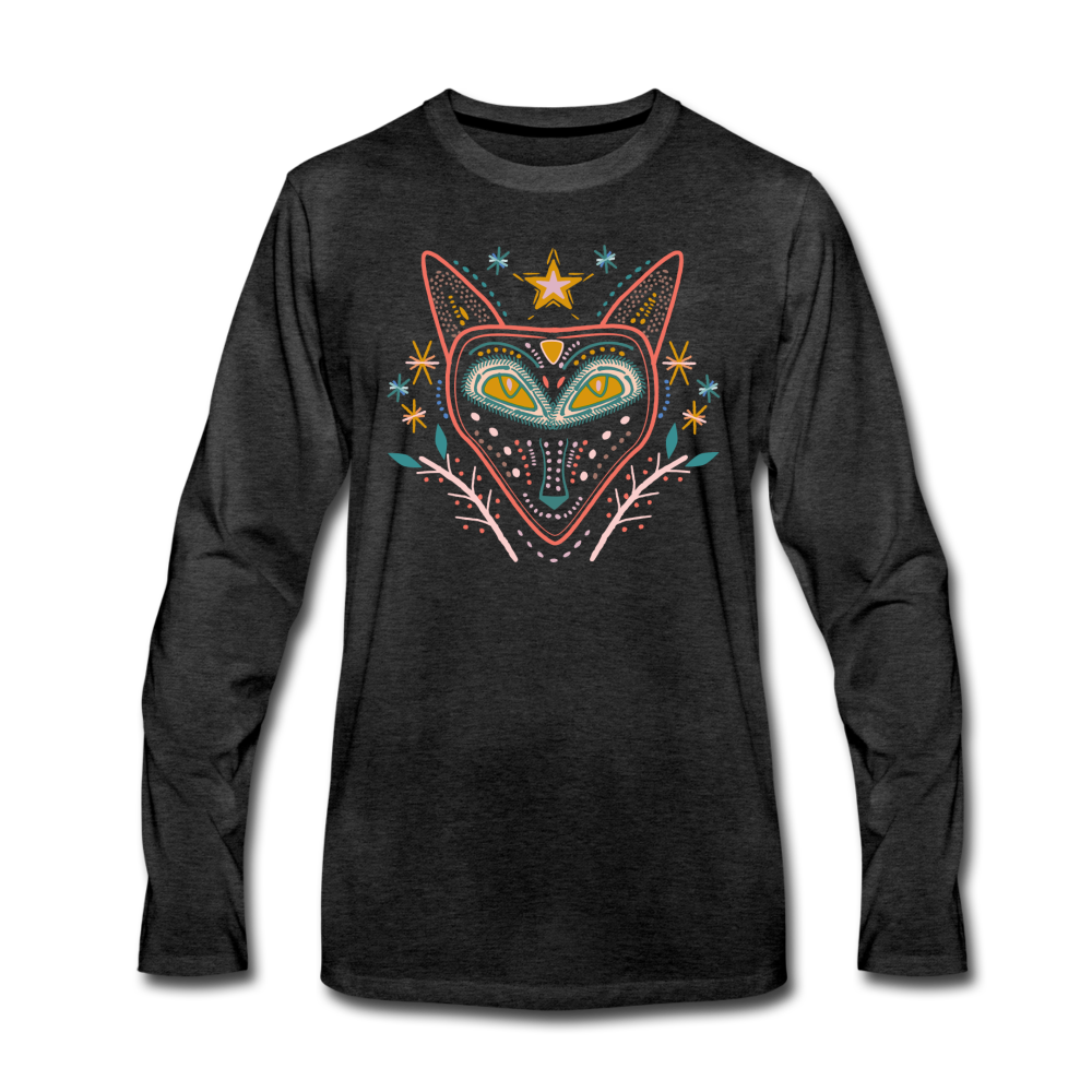 Männer Premium Langarmshirt "Nachtfuchs" - Hinter dem Mond