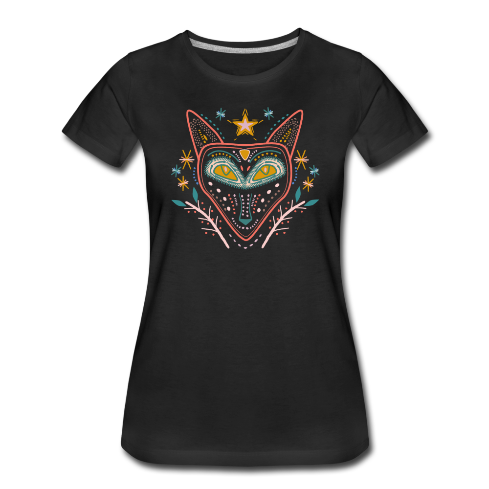 Frauen Premium T-Shirt "Nachtfuchs" - Hinter dem Mond