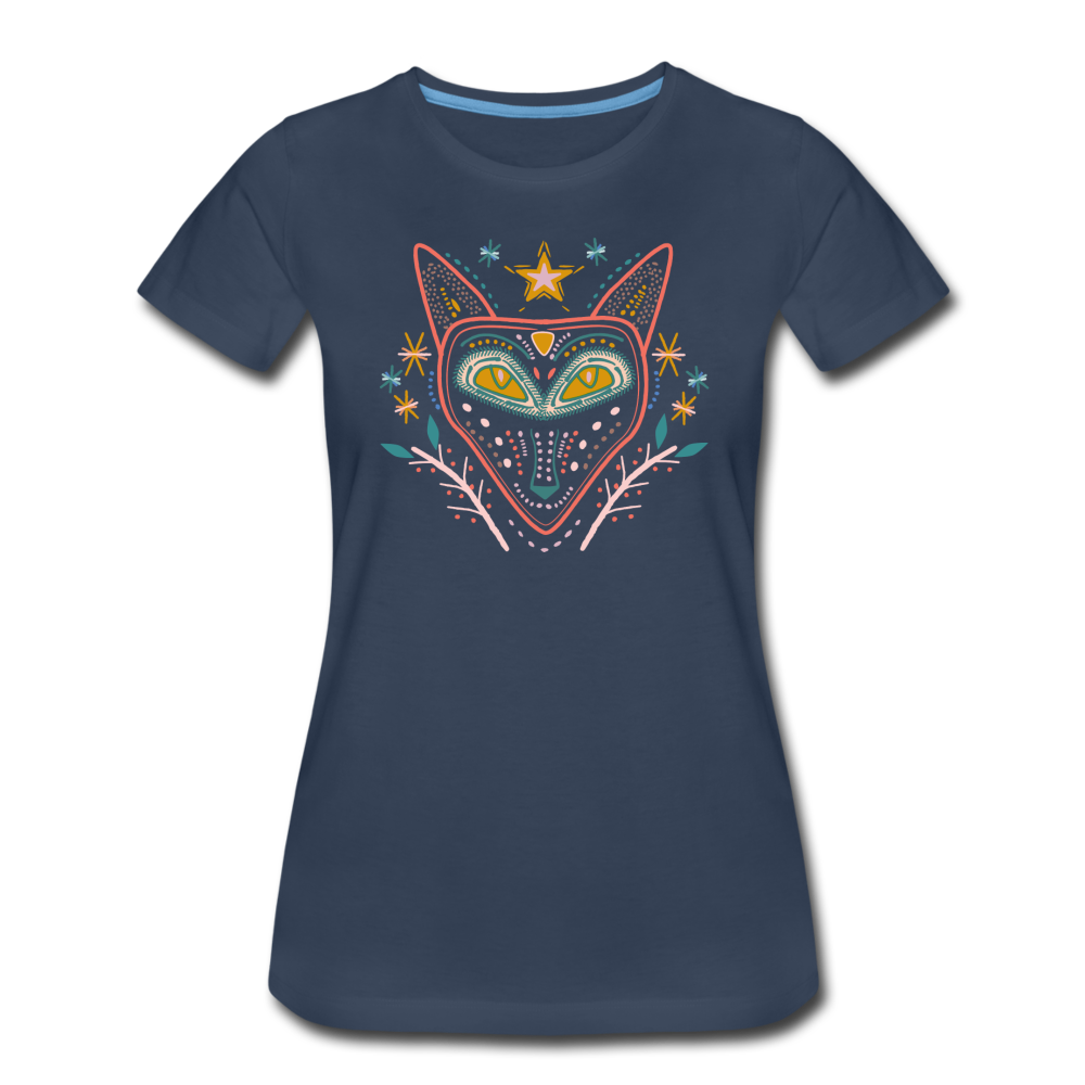 Frauen Premium T-Shirt "Nachtfuchs" - Hinter dem Mond