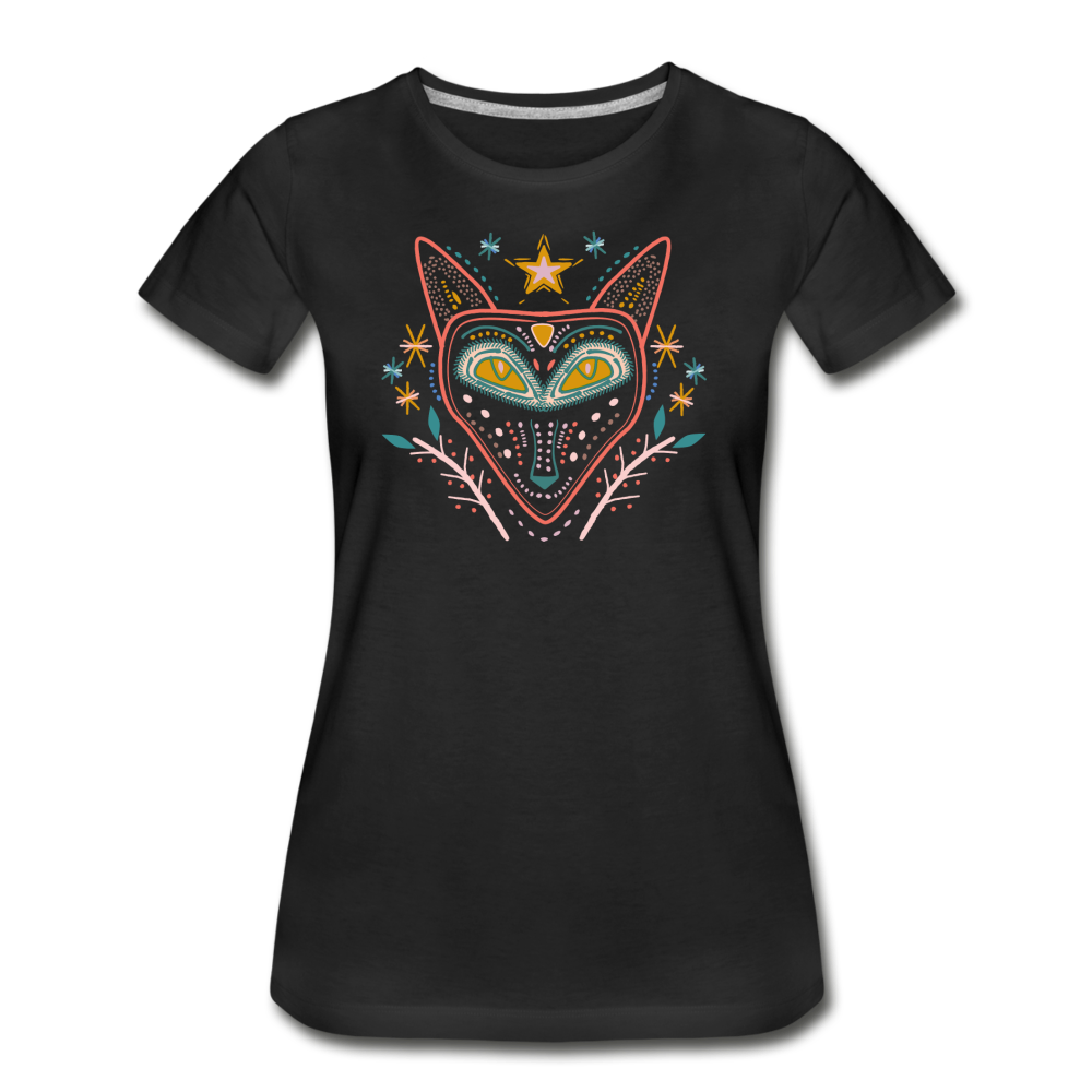Frauen Premium Bio T-Shirt "Nachtfuchs" - Hinter dem Mond