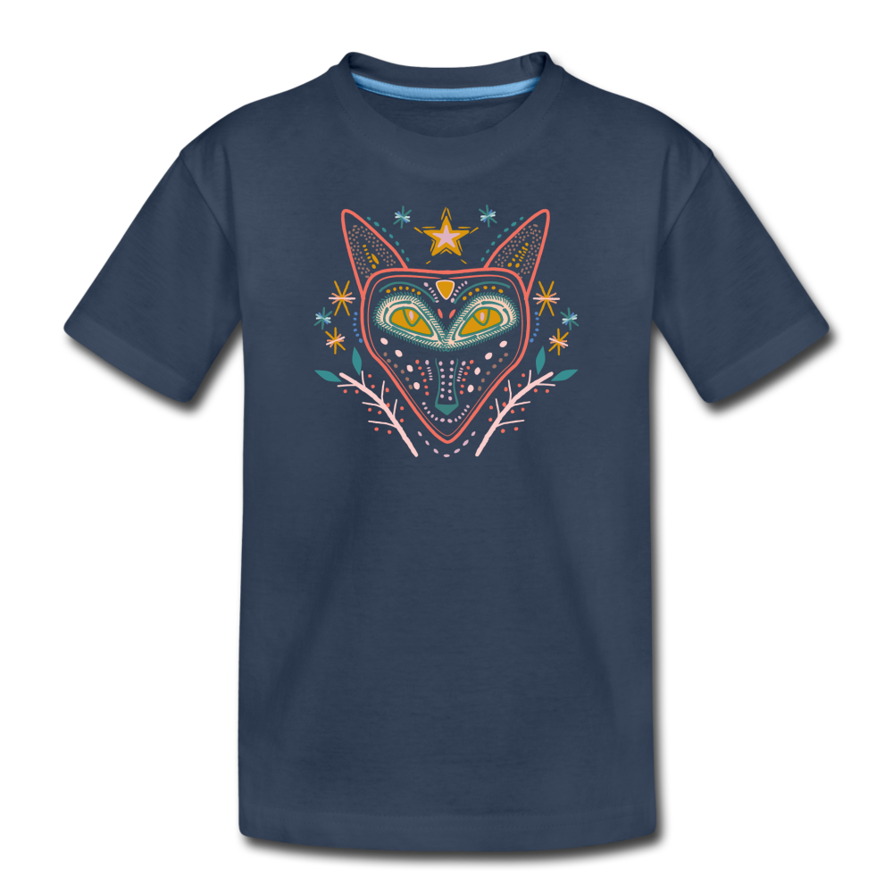 Kinder Premium Bio T-Shirt "Nachtfuchs" - Hinter dem Mond