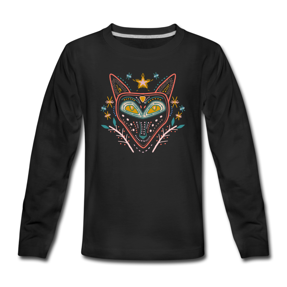 Kinder Premium Langarmshirt "Nachtfuchs" - Hinter dem Mond