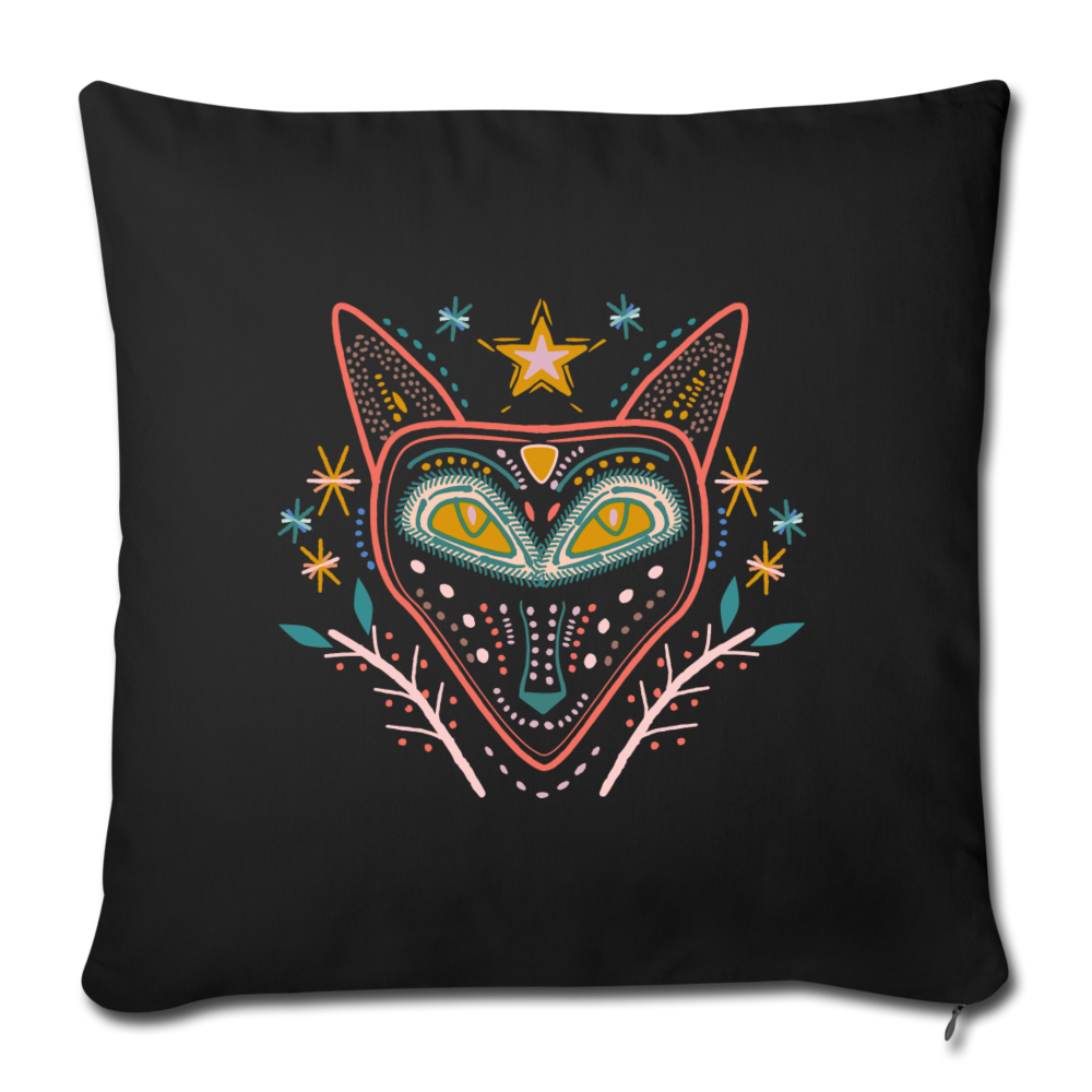 Sofakissenbezug 44 x 44 cm - "Nachtfuchs" - Hinter dem Mond