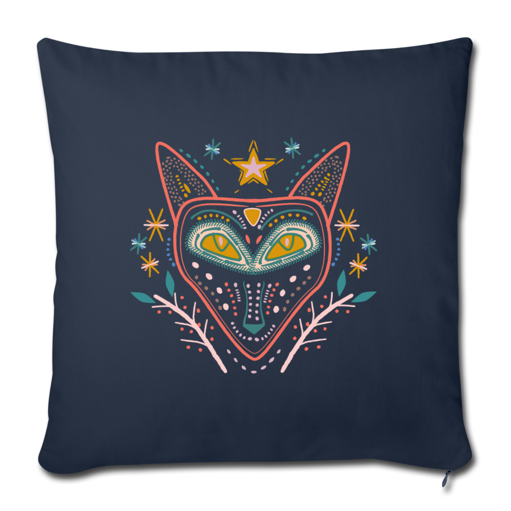 Sofakissenbezug 44 x 44 cm - "Nachtfuchs" - Hinter dem Mond