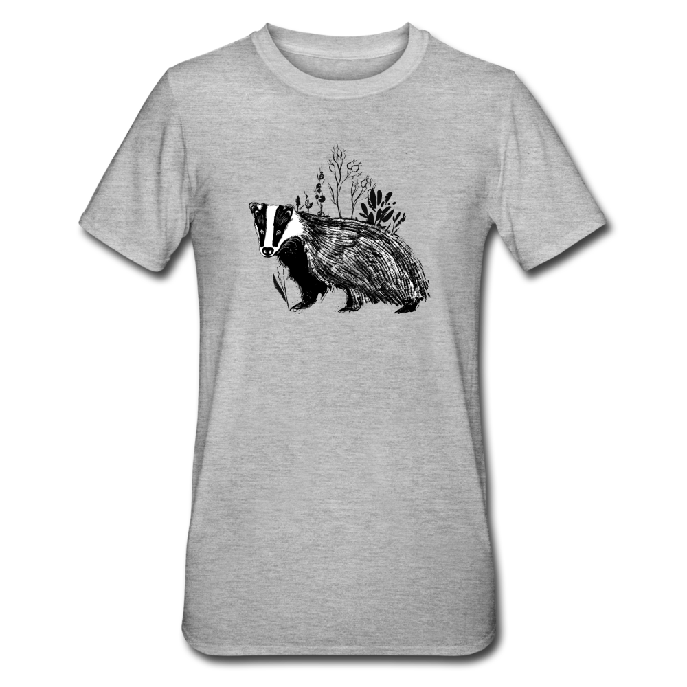 Unisex Polycotton T-Shirt "Dachs im Gras" - Hinter dem Mond