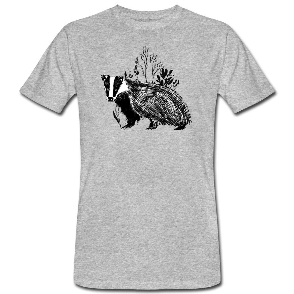 Männer Bio-T-Shirt "Dachs im Gras" - Hinter dem Mond