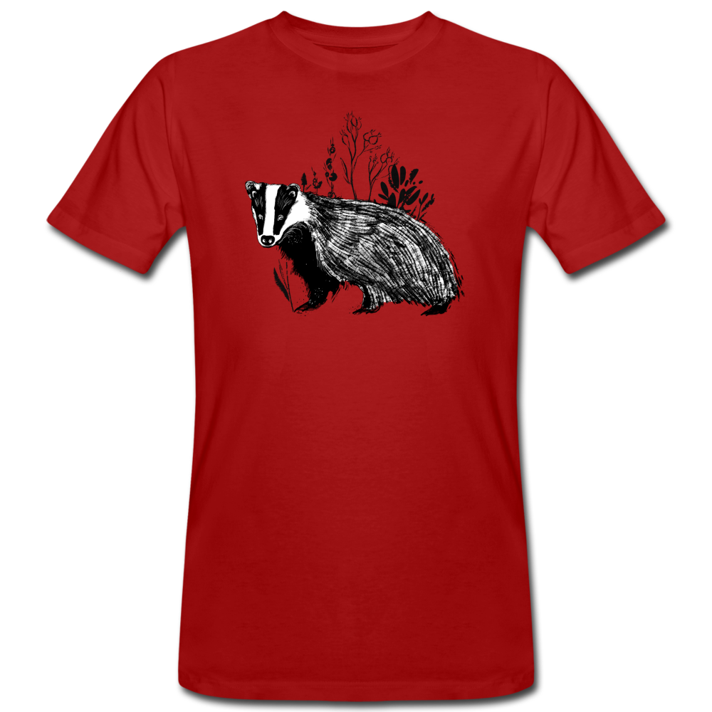 Männer Bio-T-Shirt "Dachs im Gras" - Hinter dem Mond