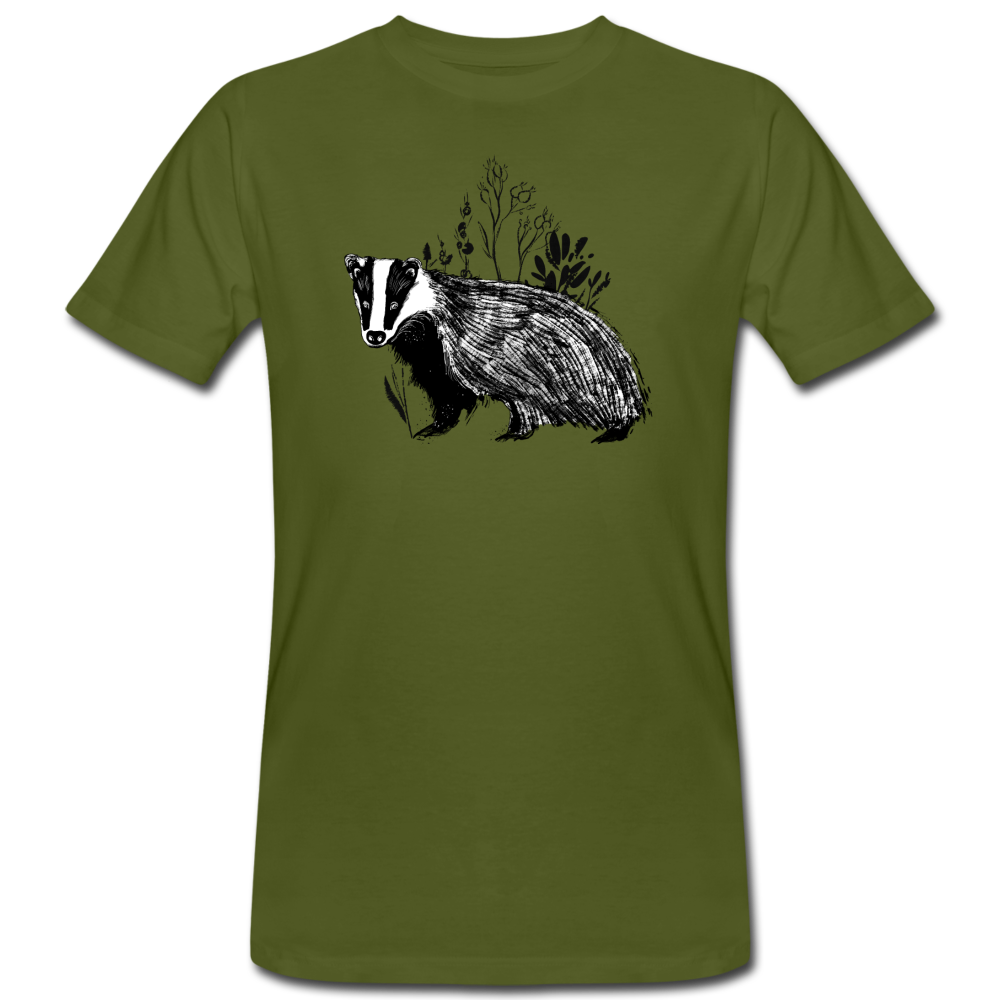 Männer Bio-T-Shirt "Dachs im Gras" - Hinter dem Mond