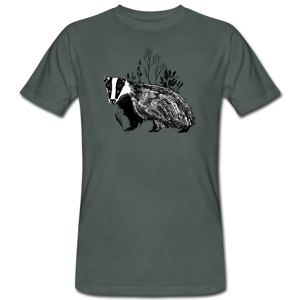 Männer Bio-T-Shirt "Dachs im Gras" - Hinter dem Mond