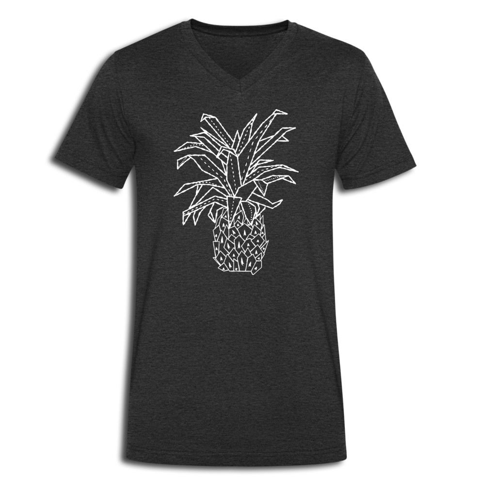 Männer Bio-T-Shirt mit V-Ausschnitt "Grafische Ananas" - Hinter dem Mond