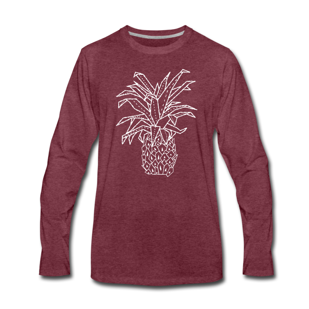 Männer Premium Langarmshirt "Grafische Ananas" - Hinter dem Mond