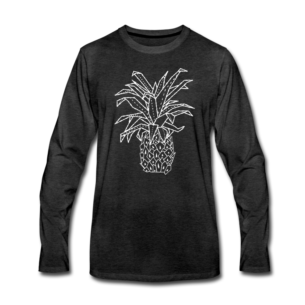 Männer Premium Langarmshirt "Grafische Ananas" - Hinter dem Mond