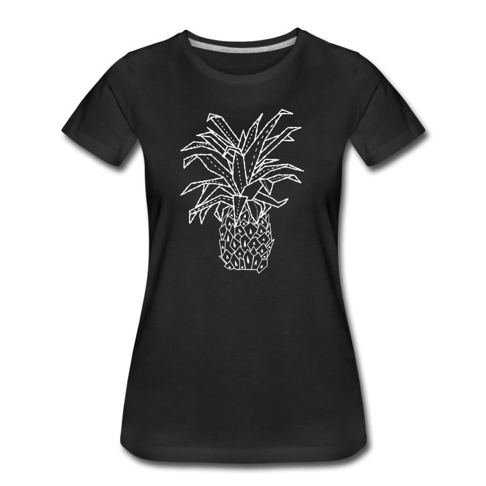 Frauen Premium Bio T-Shirt "Grafische Ananas" - Hinter dem Mond
