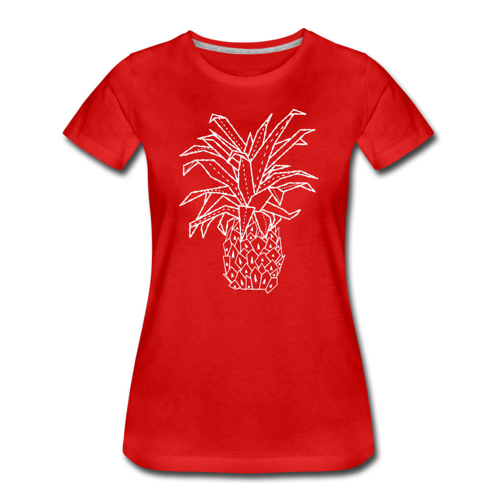 Frauen Premium T-Shirt "Grafische Ananas" - Hinter dem Mond