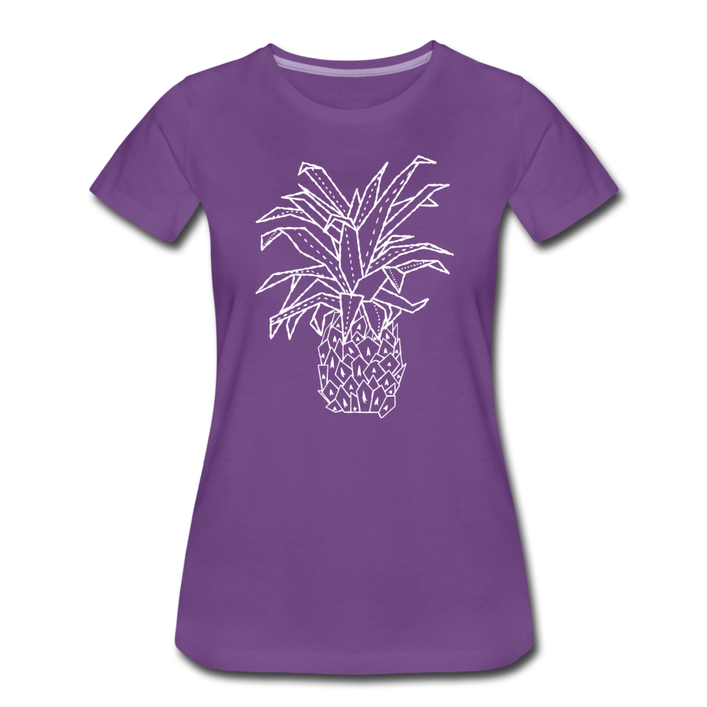 Frauen Premium T-Shirt "Grafische Ananas" - Hinter dem Mond