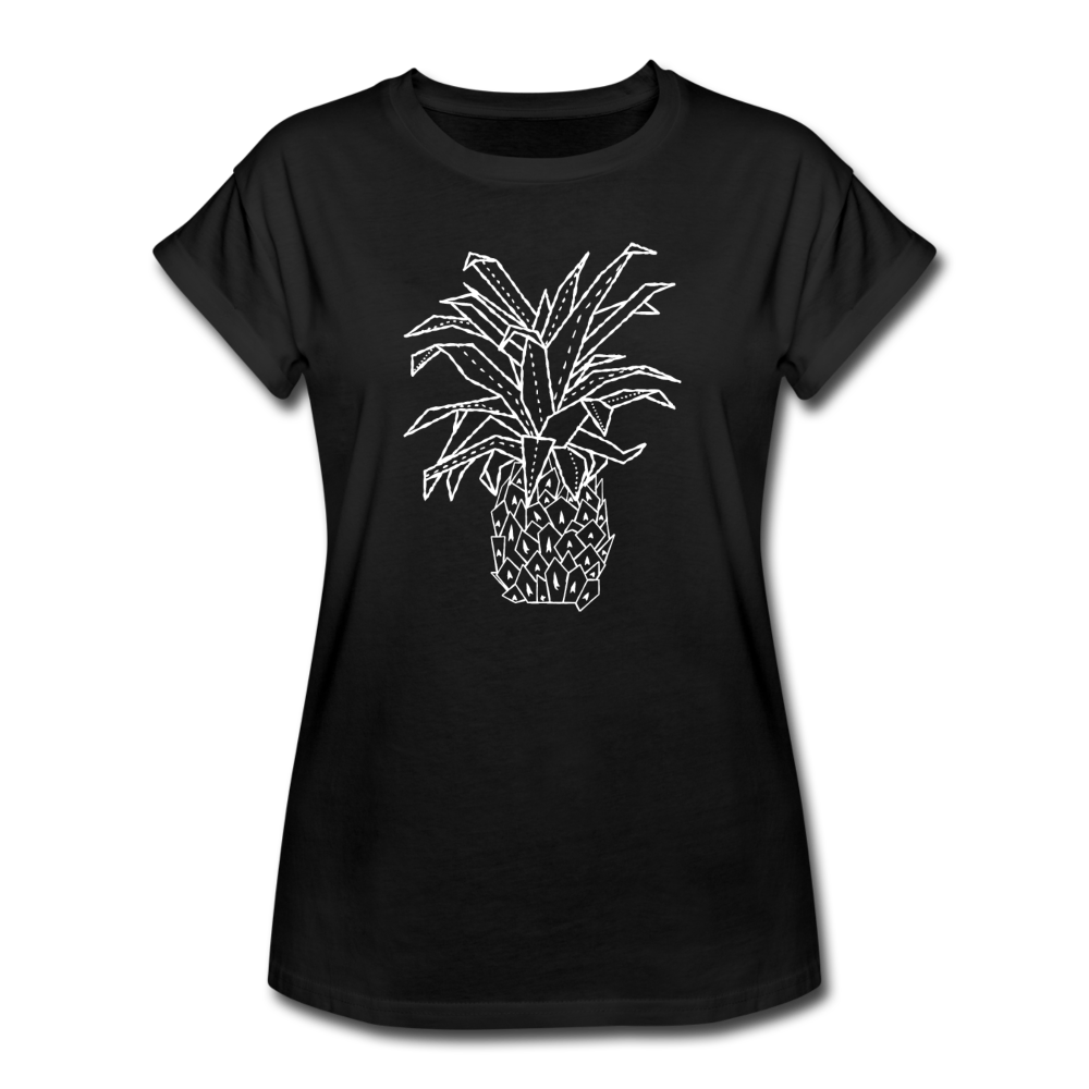 Frauen Oversize T-Shirt - "Grafische Ananas" - Hinter dem Mond