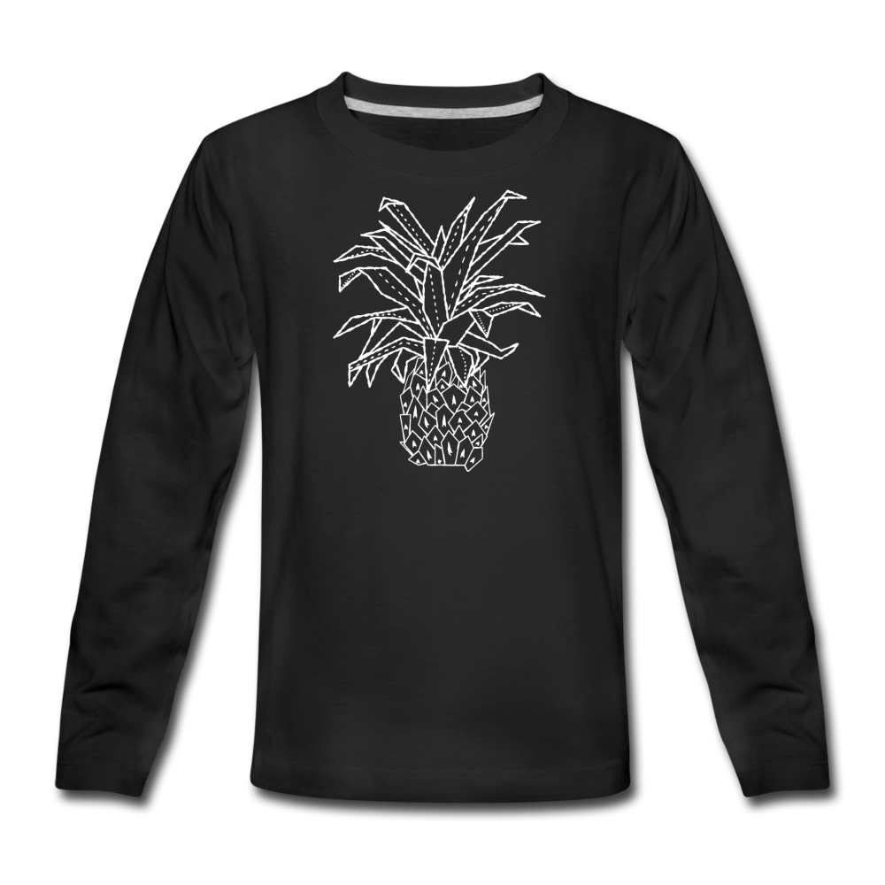 Teenager Premium Langarmshirt "Grafische Ananas" - Hinter dem Mond