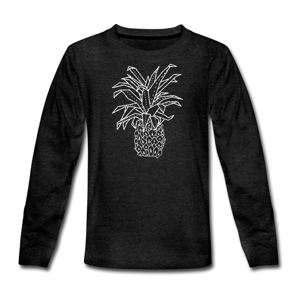 Teenager Premium Langarmshirt "Grafische Ananas" - Hinter dem Mond