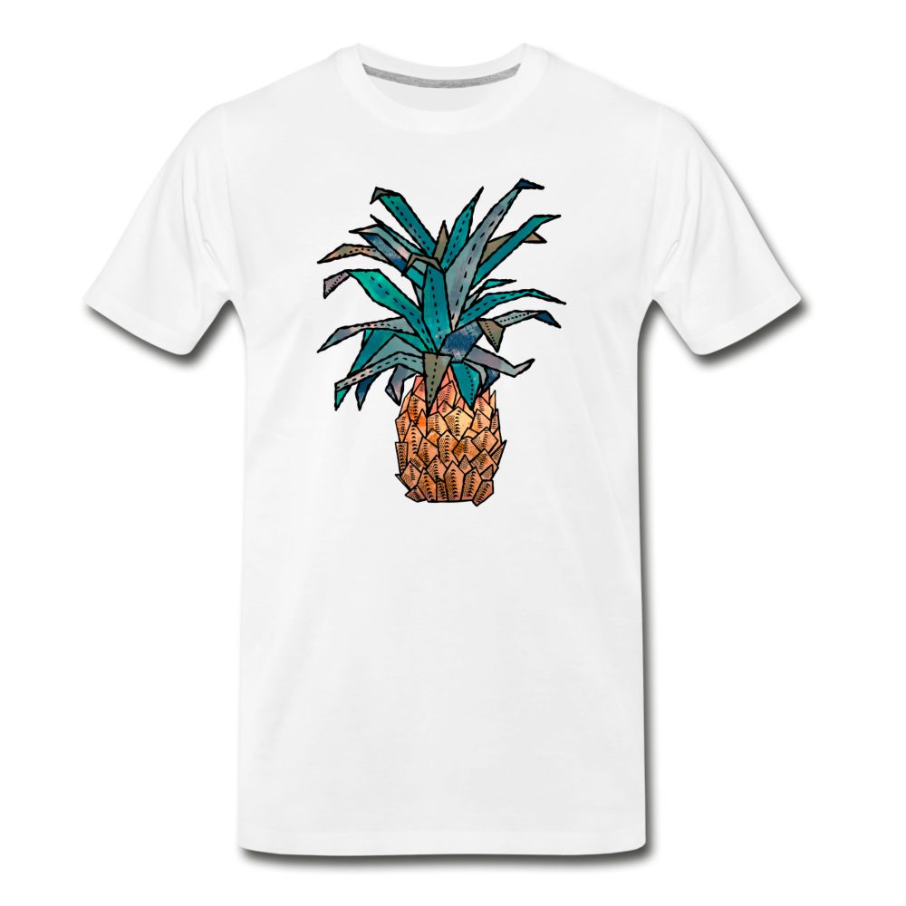 Männer Premium Bio T-Shirt "Ananas Bronze" - Hinter dem Mond