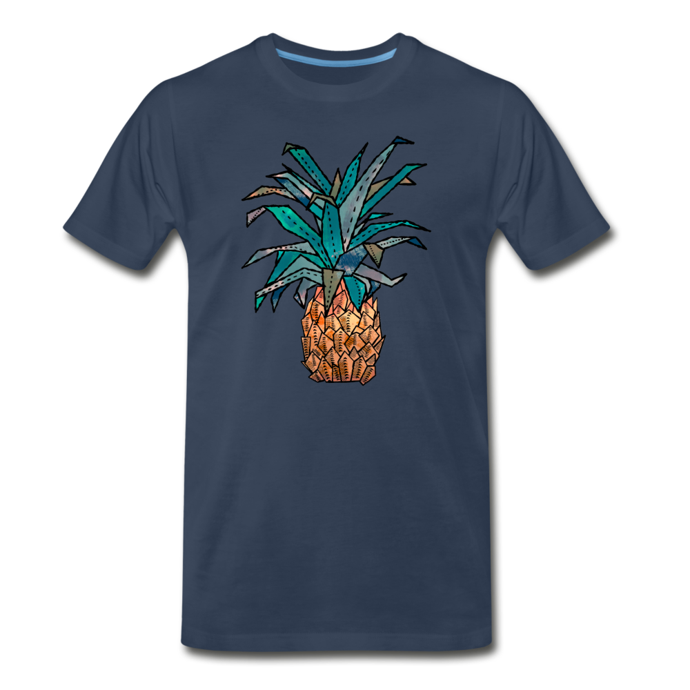 Männer Premium Bio T-Shirt "Ananas Bronze" - Hinter dem Mond