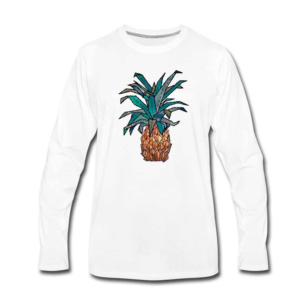 Männer Premium Langarmshirt "Ananas Bronze" - Hinter dem Mond