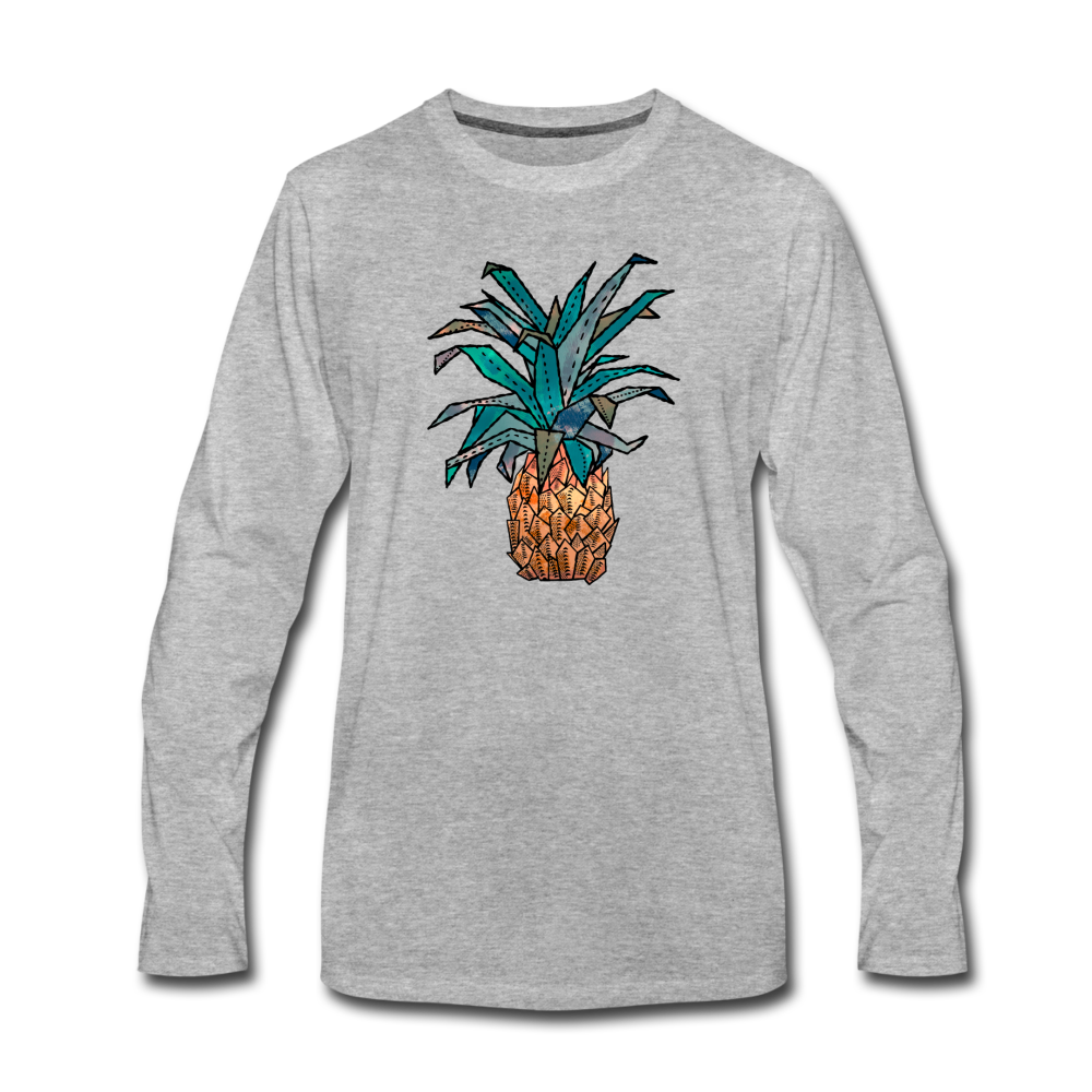 Männer Premium Langarmshirt "Ananas Bronze" - Hinter dem Mond