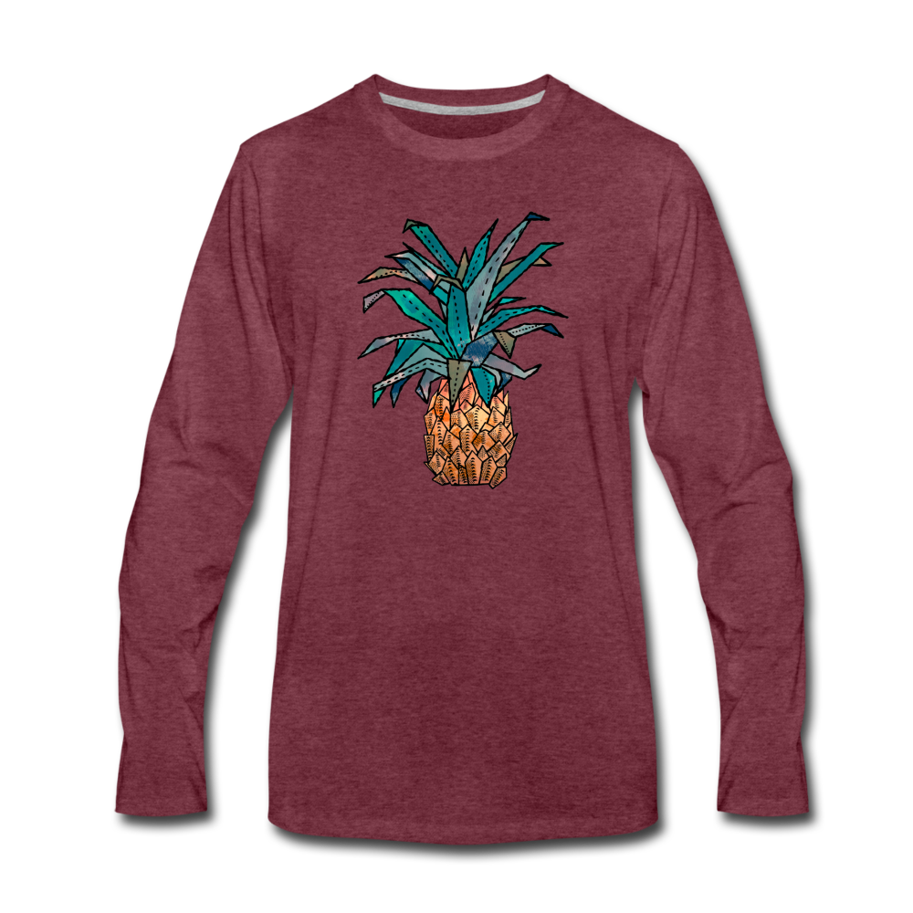 Männer Premium Langarmshirt "Ananas Bronze" - Hinter dem Mond