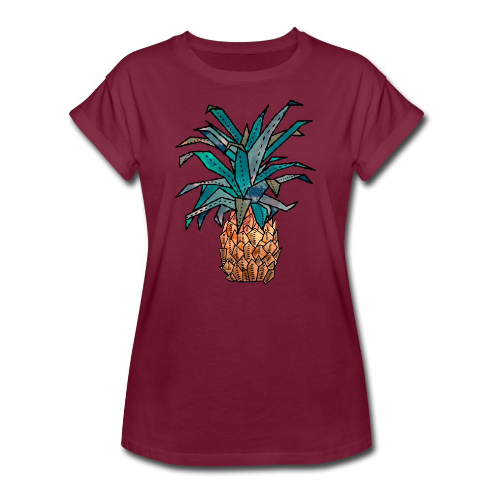 Frauen Oversize T-Shirt "Ananas Bronze" - Hinter dem Mond