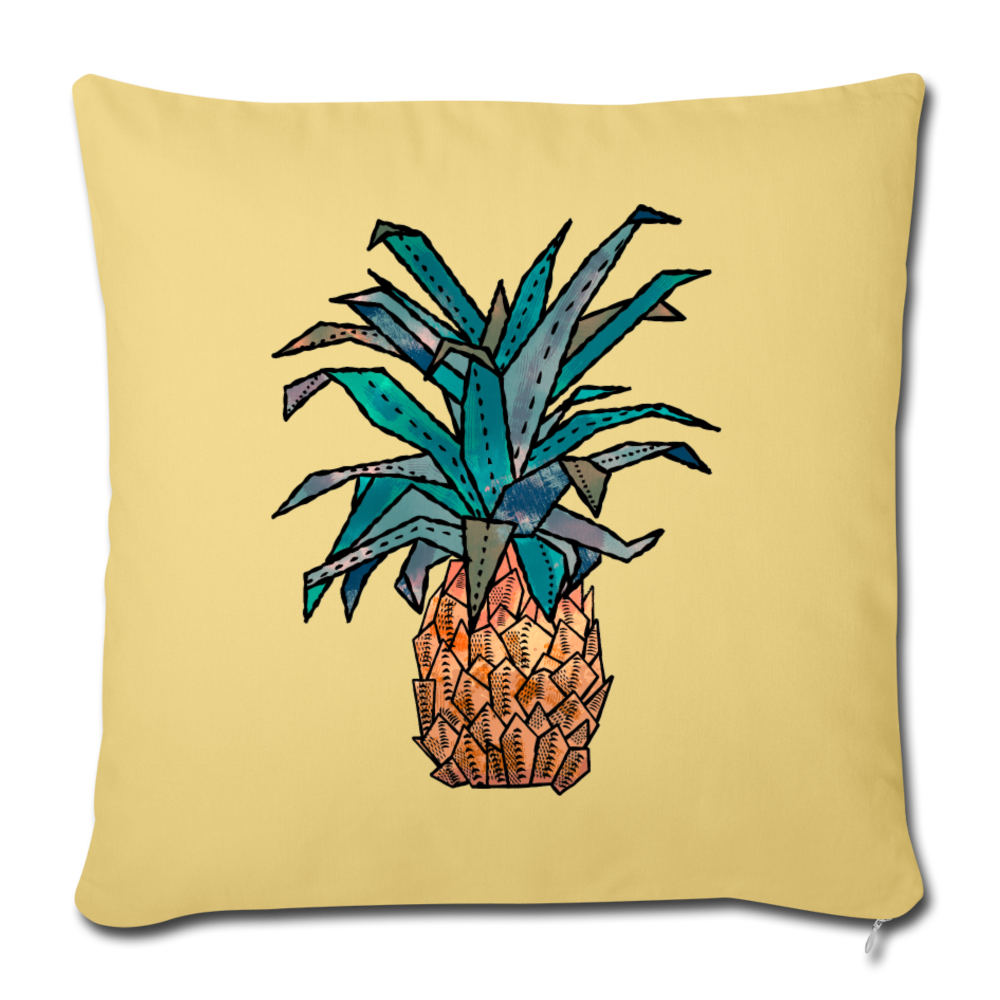 Sofakissen mit Füllung 44 x 44 cm - "Ananas Bronze" - Hinter dem Mond
