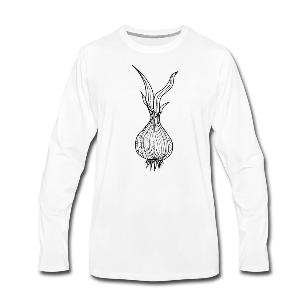 Männer Premium Langarmshirt "Doodle Zwiebel" - Hinter dem Mond