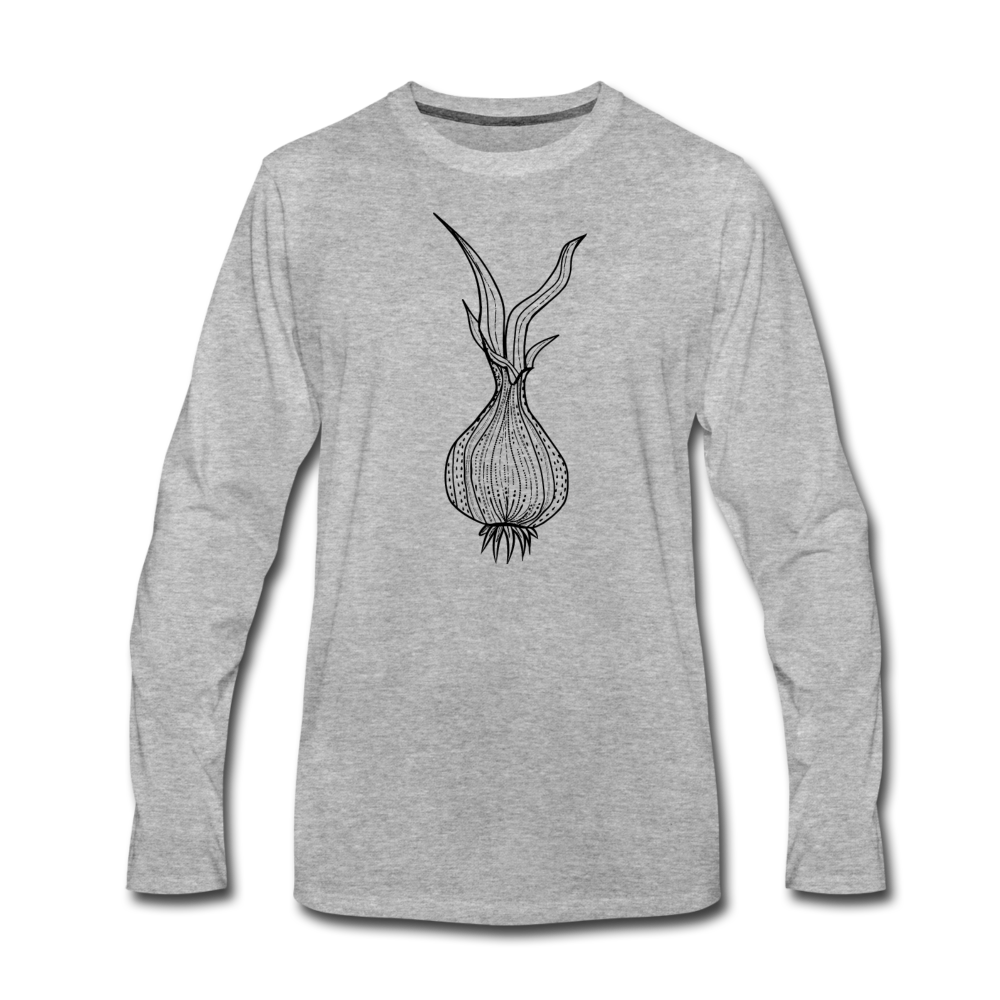 Männer Premium Langarmshirt "Doodle Zwiebel" - Hinter dem Mond
