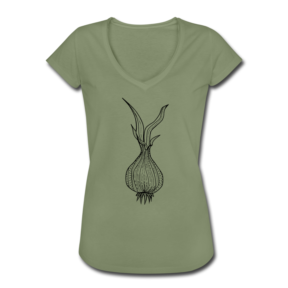 Frauen Vintage T-Shirt "Doodle Zwiebel" - Hinter dem Mond