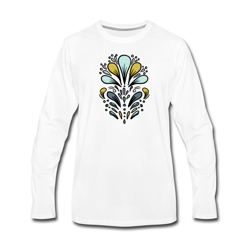 Männer Premium Langarmshirt "Retro Splash" - Hinter dem Mond