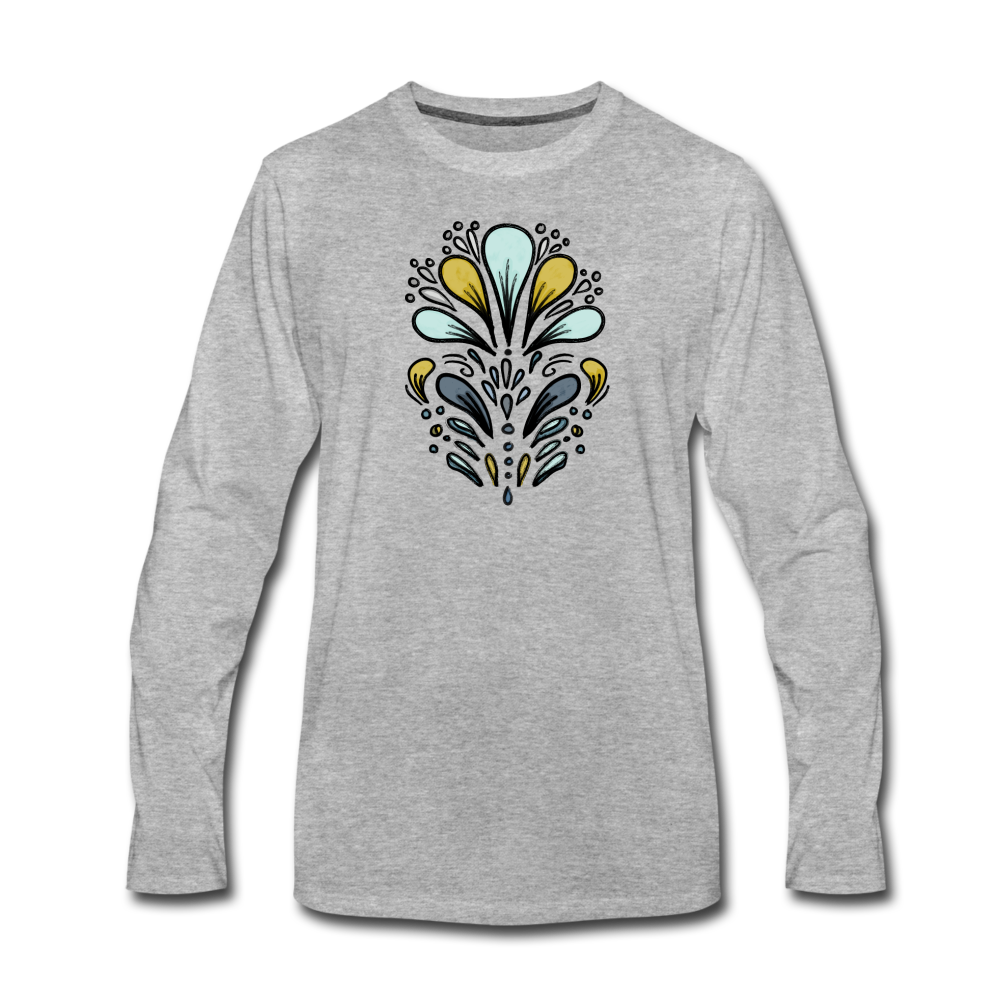Männer Premium Langarmshirt "Retro Splash" - Hinter dem Mond