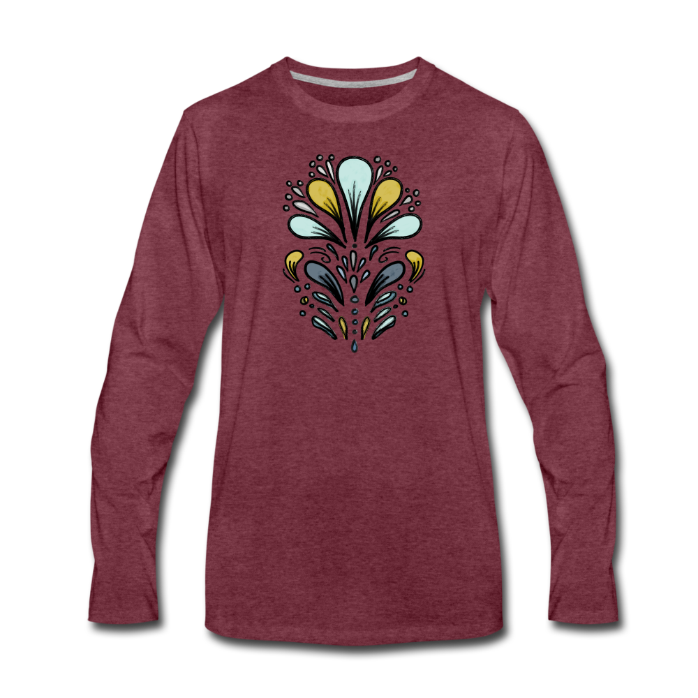 Männer Premium Langarmshirt "Retro Splash" - Hinter dem Mond