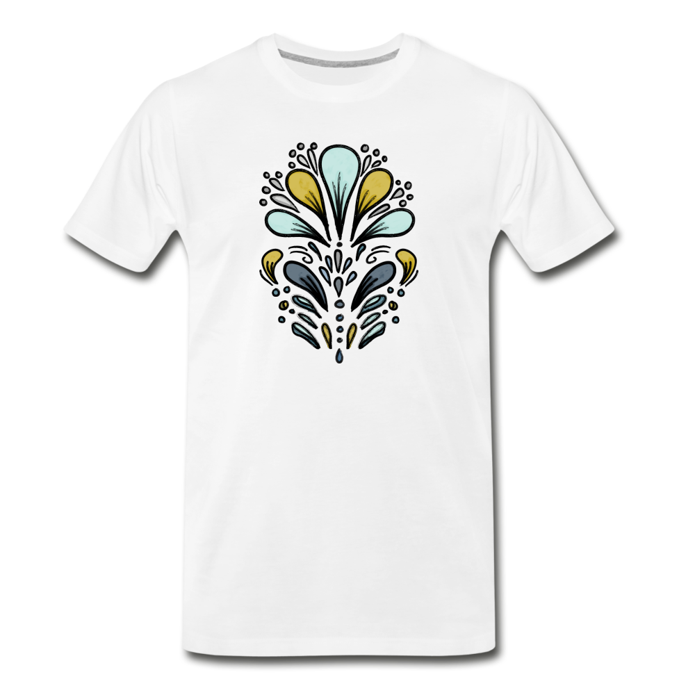 Männer Premium Bio T-Shirt "Retro Splash" - Hinter dem Mond