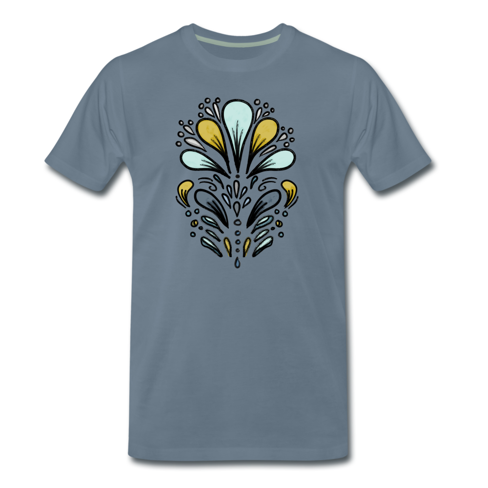 Männer Premium T-Shirt "Retro Splash" - Hinter dem Mond