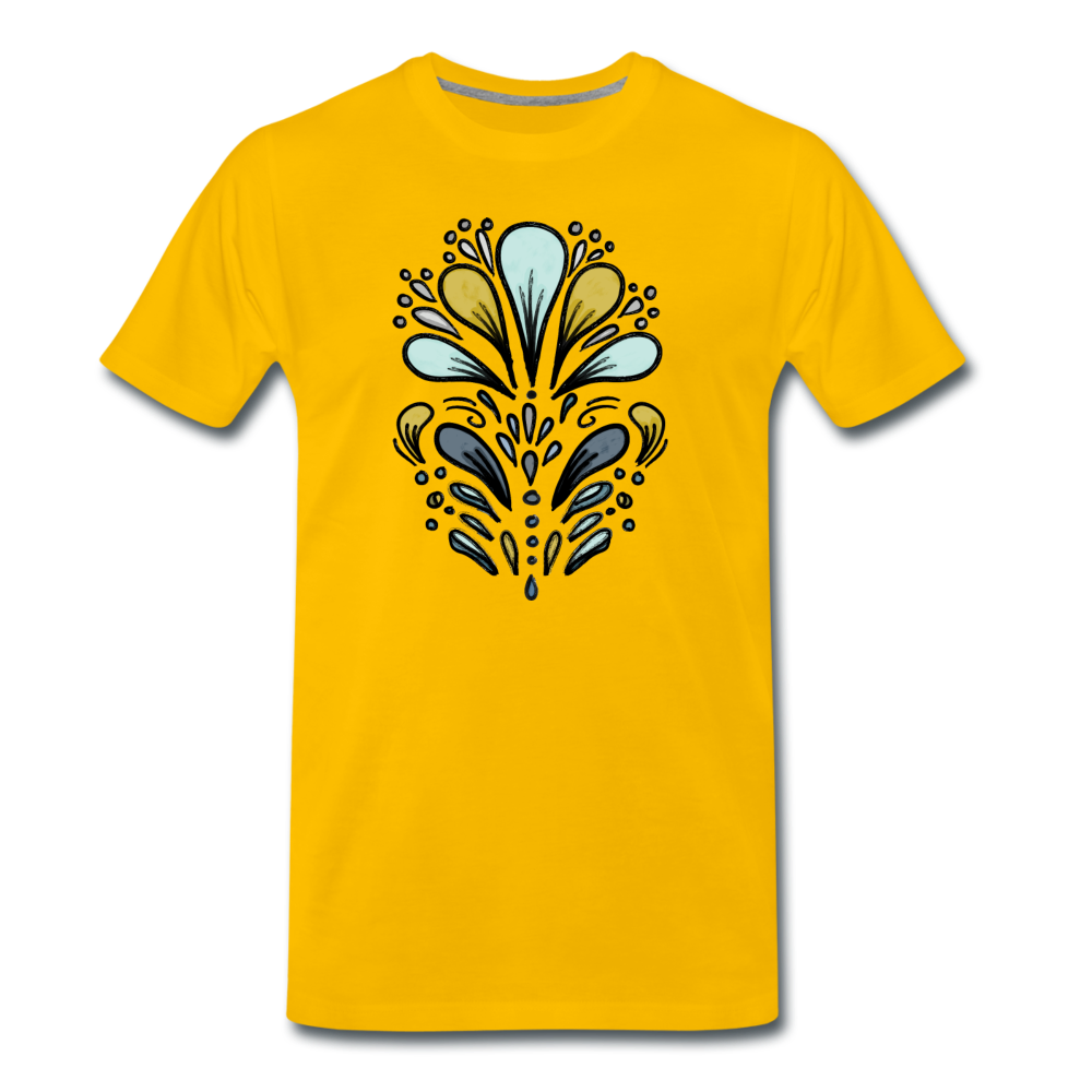 Männer Premium T-Shirt "Retro Splash" - Hinter dem Mond