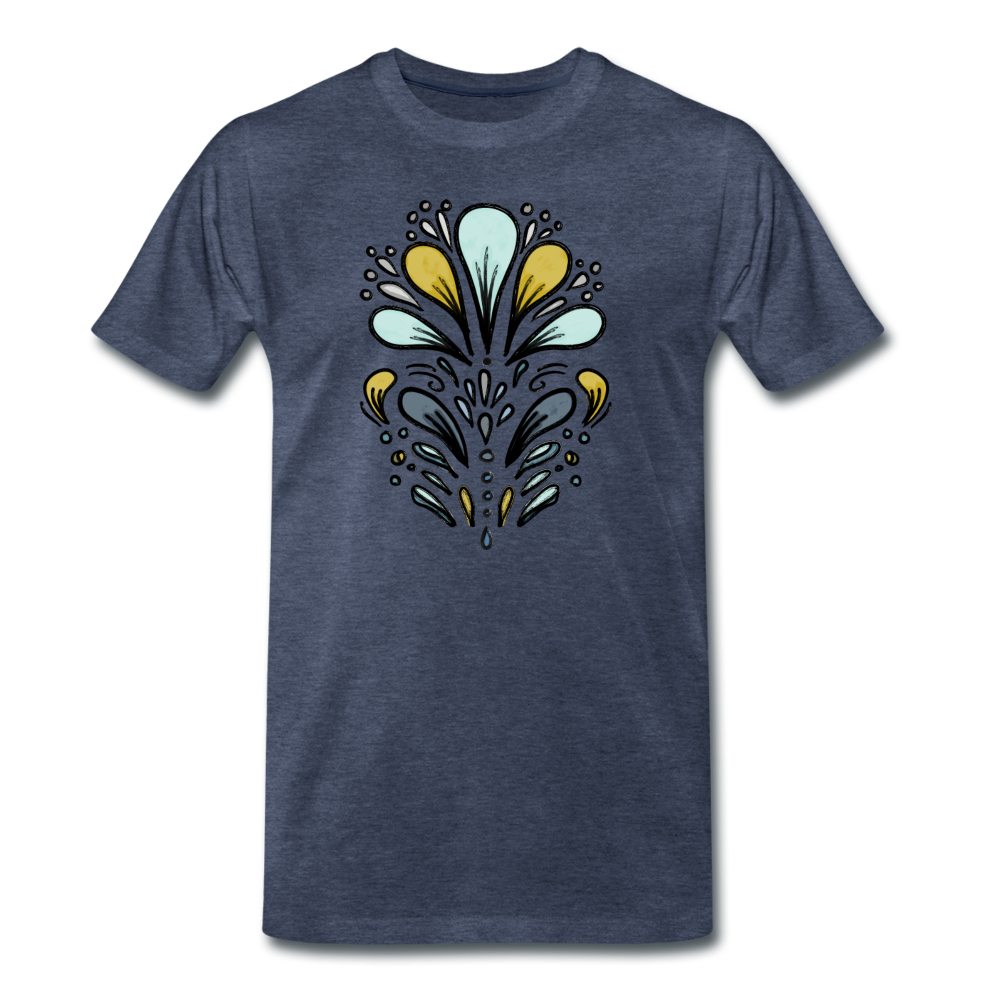 Männer Premium T-Shirt "Retro Splash" - Hinter dem Mond